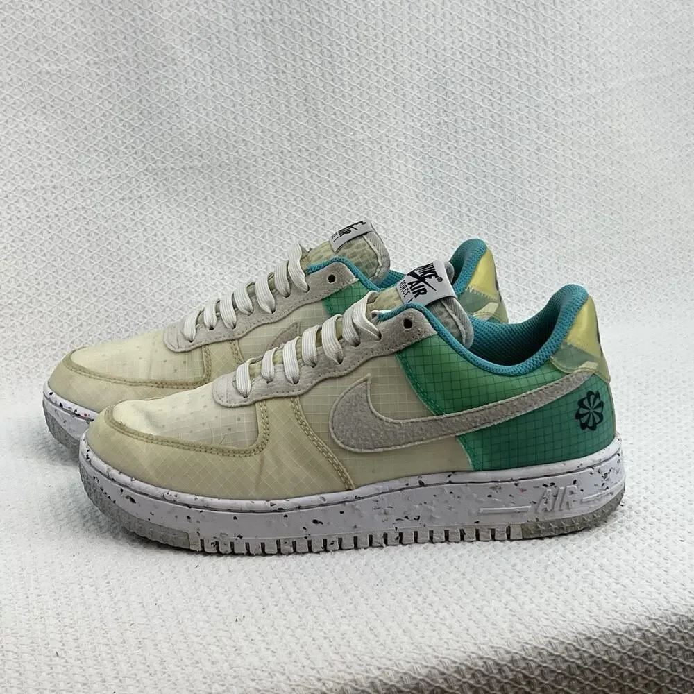 Nike Air Force 1 Crater Move To Zero White Dynamic Turquoise W Sz 9 DO7692-101